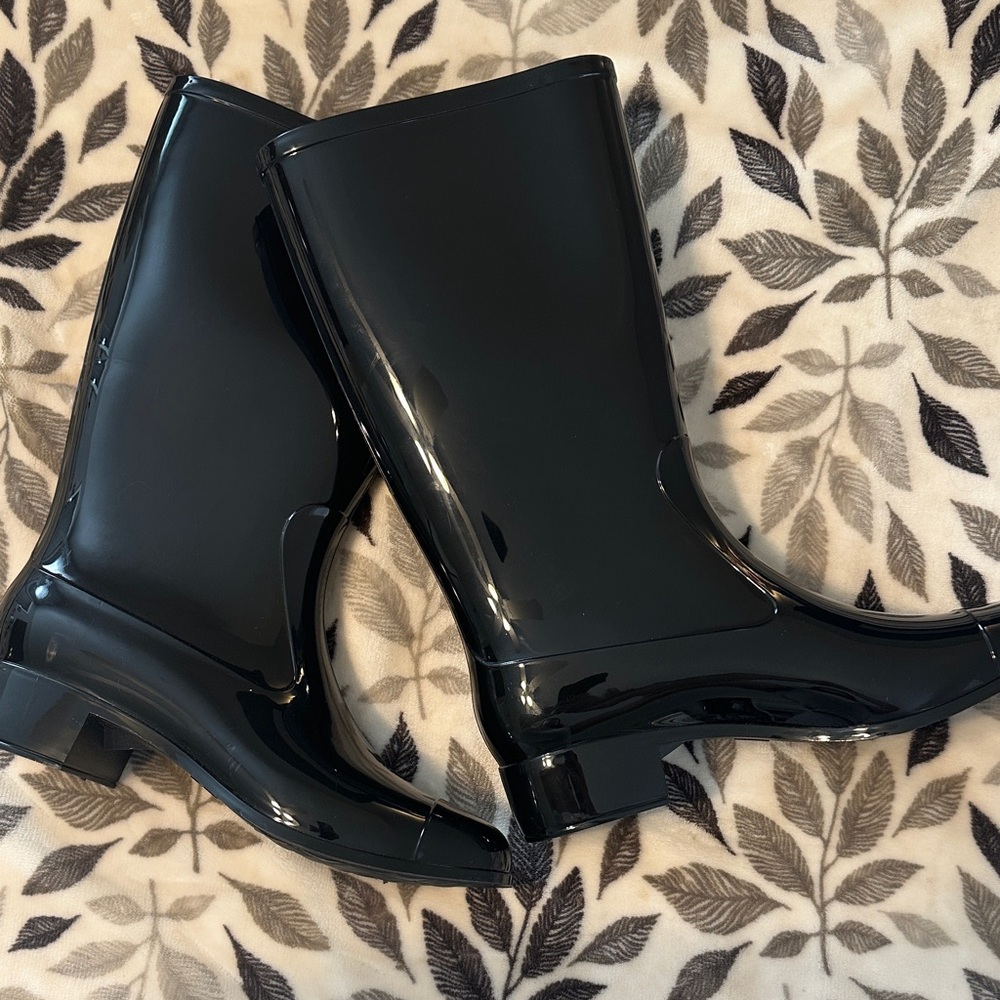 Jeffrey Campbell Glossy Black Rain Boots